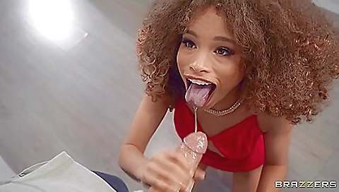 Shaky brunette and a stripper