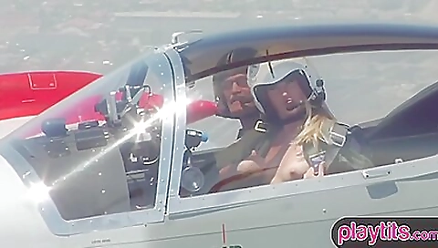 Blonde slut rides cock in her mouth