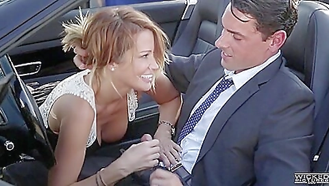 Sexy young chick with big tits fucks hard cock