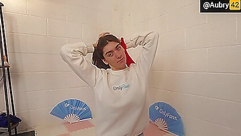 Sexy brunette with cum on her face